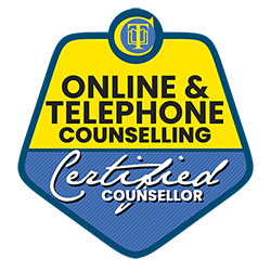 Online and telephone counselling certified logo